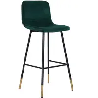 Livin24 Bronx71 Barhocker Samt Mikky 65 - 78 cm grün