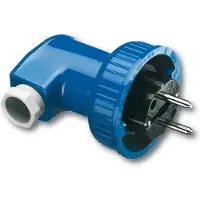 Busch-Jaeger 74 WD, Typ F, Schwarz, Blau, 2P+E, AC, 250 V, 16 A