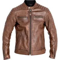 John Doe Dexter Motorrad Lederjacke, braun, 4XL