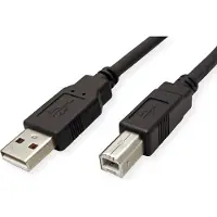 Secomp ROLINE GREEN USB 2.0 Kabel, Typ A-B, schwarz, 0,8 m