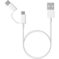 Xiaomi Original Mi USB-C & Micro-USB auf USB-Kabel - 0,3 Meter - Weiß