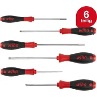 Wiha SoftFinish Schlitz/Kreuzschlitz-Set 6-teilig - 302 HK6 SO - Rundklingen - 07152