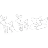 vidaXL Weihnachtsdekoration Rentiere und Schlitten Outdoor 576 LEDs