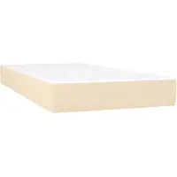 vidaXL Taschenfederkernmatratze Mittel Creme 90x190x20 cm Stoff