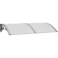 vidaXL Türvordach Grau 150x75 cm Polycarbonat