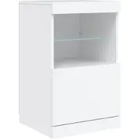 vidaXL Sideboard mit LED-Leuchten Weiß 41x37x67 cm