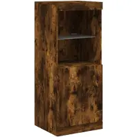 vidaXL Sideboard mit LED-Leuchten Räuchereiche 41x37x100 cm