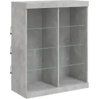 vidaXL Sideboard mit LED-Leuchten Betongrau 81x37x100 cm