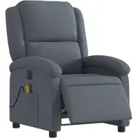 vidaXL Massagesessel Elektrisch Dunkelgrau Samt