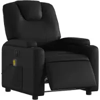 vidaXL Massagesessel Elektrisch Schwarz Kunstleder