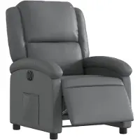 vidaXL Relaxsessel Elektrisch Grau Kunstleder