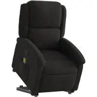 vidaXL Massagesessel mit Aufstehhilfe Schwarz Stoff