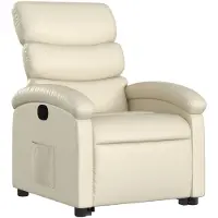 vidaXL Relaxsessel mit Aufstehhilfe Creme Kunstleder