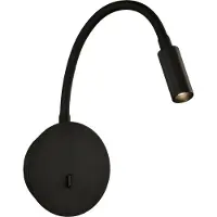 ACB ILUMINACIÓN LED-Wand-Leseleuchte Lyon, Flexarm, Schalter, schwarz