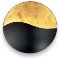 Ideal Lux Wandleuchte Sunrise Ap3 Schwarz E Oro