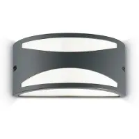 Ideal Lux Moderne Wandleuchte Rex-3 Aluminium-Kunststoff Materialien Anthrazit 1 Licht E27