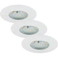 Briloner LED Einbauleuchten Einbaulampe 3er Set IP44 400 Lumen 5W weiß Ø7,5 cm