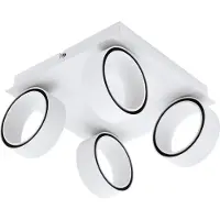 Eglo ALBARIZA, 4 Glühbirne(n), LED, 3000 K, 650 lm, IP20, Chrom, Weiß