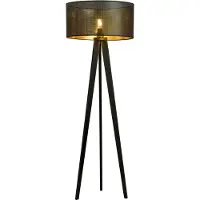 Emibig Stehlampe , 1xE27, 60W, Modell ASTON LP1, Farbe: Schwarz/Gold, Artikelnummer: 1148/LP1