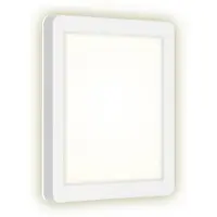 Briloner FRANKFURT LED Außenwandleuchte, IP44 Spritzwasserschutz, Backlighteffekt, Neutralweißes Licht, weiß, 19 x 19 x 2,8 cm