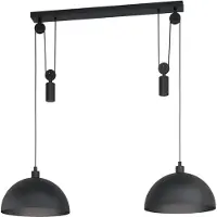 Eglo Pendellampe Winkworth, schwarz, Länge 118 cm, Metall, 2-flg.