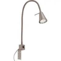 Briloner Wandlampe Tuso, nickel, Bettmontage, Metall