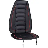 Dunlop Autositzbezug Universal - Schaumstofffüllung - Einfach anzubringen - Schwarz/Rot