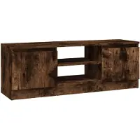 The Living Store TV-Schrank mit Tür Räuchereiche 102x30x36 cm