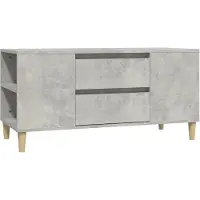 The Living Store TV-Schrank Betongrau 102x44,5x50 cm Holzwerkstoff
