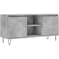 The Living Store TV-Schrank Betongrau 104x35x50 cm Holzwerkstoff