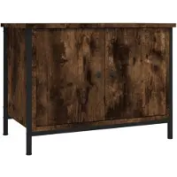 The Living Store TV-Schrank mit Türen Räuchereiche 60x35x45 cm Holzwerkstoff
