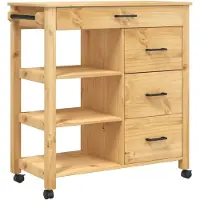 vidaXL Küchenwagen MONZA 84x40x90 cm Massivholz Kiefer