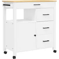 vidaXL Küchenwagen MONZA 84x40x90 cm Massivholz Kiefer