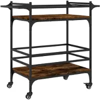 vidaXL Küchenwagen Räuchereiche 82x40x78,5 cm Holzwerkstoff