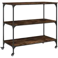 DKD Home Decor vidaXL Küchenwagen Räuchereiche 102x50x95 cm Holzwerkstoff