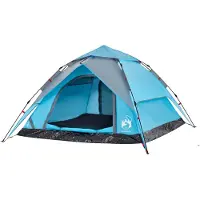 vidaXL Kuppel-Campingzelt 4 Personen Blau Quick Release