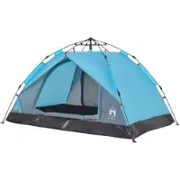 vidaXL Kuppel-Campingzelt 3 Personen Blau Quick Release