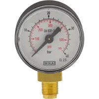 Wika 0..40 Bar (0..580 psi) Druck Manometer unter Kunststoff / Messing 40 mm Klasse 2.5