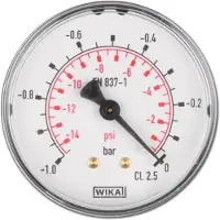 Wika 0..40 Bar (0..580 psi) Druck Manometer hinten Stahl / Messing 63 mm Klasse 1.6