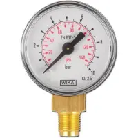 Wika 0..100 Bar (0..1450 psi) Druck Manometer unter Kunststoff / Messing 63 mm Klasse 2.5