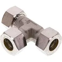 Tameson 15L Edelstahl T-Kompressionsverschraubung 315 Bar DIN 2353