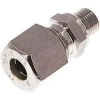Tameson G 3/8'' Außengewinde x 6L Edelstahl Verschraubung 315 Bar DIN 2353