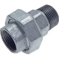Tameson Rp 2'' x R 2'' F/M Verzinktes Gusseisen Doppelnippel 3-teilig mit konischer Abdichtung 25 Bar