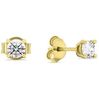 Brilio Silver Gold-plated stud earrings with clear zircons EA580/1/2/3/4Y - Diameter: 0.8 cm