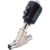 Burkert Geschweißtes DN 25 NC Pneumatisches 2-Wege-Schrägsitzventil Edelstahl - 2000 - 20003985