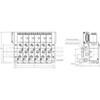 EMC G1/4'' 6x Pneumatik-Ventilinsel 24V DC 1,5-8bar/21,0-112psi Mehrpolig E.MC