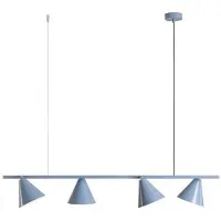 Aldex Hängelampe Hängeleuchte Form 4 , dimmbar, blau, für Wohn- / Esszimmer, Metall, Modern, Pendelleuchte