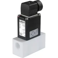 Burkert Magnetventil 3/2-Wege G3/8'' Verteilen Kunststoff FKM 0-1bar/15psi 24VDC 0121 51256