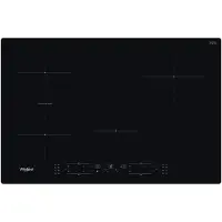 Whirlpool WB B4877 NE, Schwarz, Integriert, 77 cm, Zonen-Induktionskochfeld, Glaskeramik, 4 Zone(n)