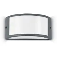 Ideal Lux Außenwandleuchte Rex 1, anthrazit, IP44, E27